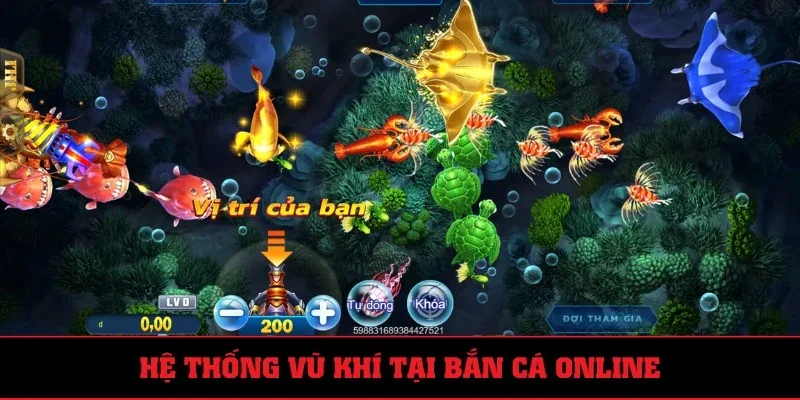 List vũ khí chiến đấu mạnh mẽ tại game bắn cá